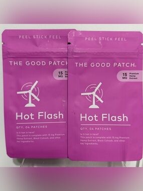 8 Patches - The Good Patch for HOT FLASHES - 2 Packs of 4 Each - New / Sealed